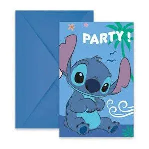 Vedd meg most Disney Lilo és Stitch, A csillagkutya Angel party meghívó 6 db-os FSC