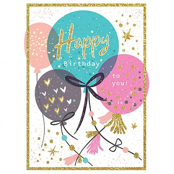 Olcsó Happy Birthday Balloon üdvözlőkártya + boríték