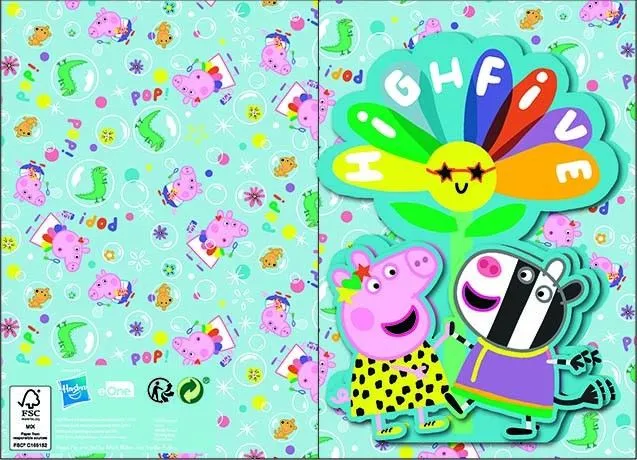 Peppa malac Highfive 3D pop-up 3D üdvözlőkártya + boríték Szuper akció