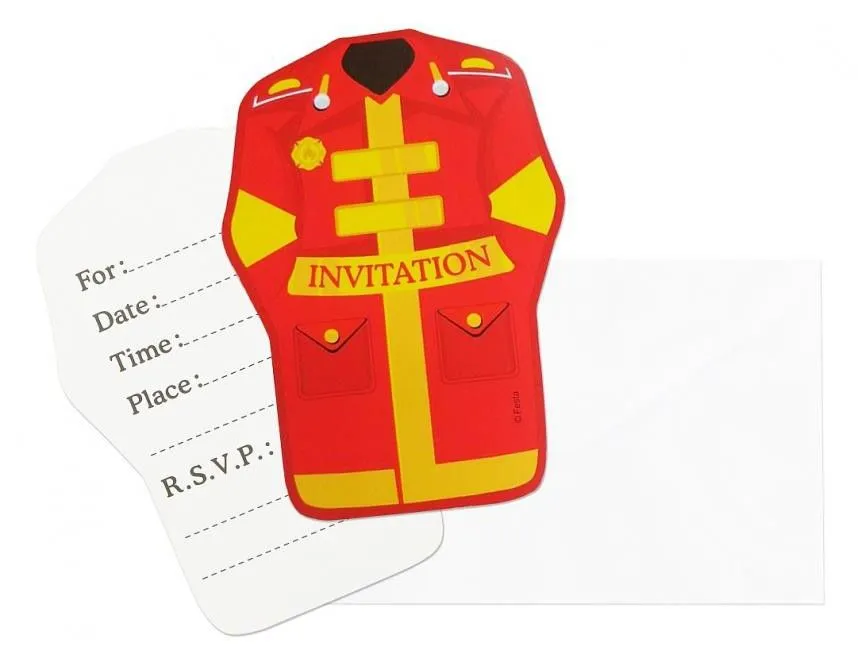 Tűzoltóság Fire Brigade meghívó 6 db-os Ne maradj le
