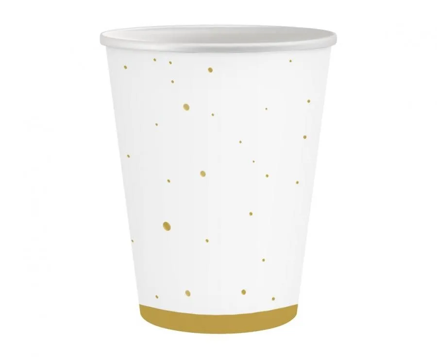Újdonság Arany Gold Celebrate papír pohár 6 db-os 250 ml