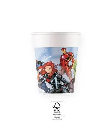 Exkluzív ajánlat Bosszúállók Infinity Stones papír pohár 8 db-os 200 ml FSC