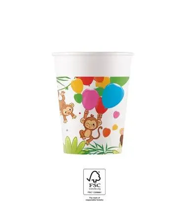 Dzsungel Balloons papír pohár 8 db-os 200 ml FSC Biztonságos vásárlás