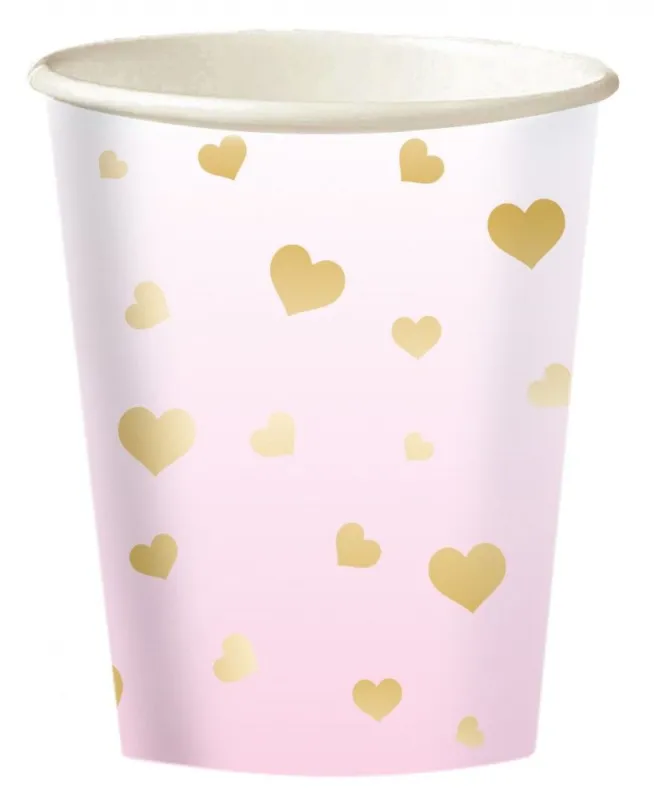Első születésnap Pink Ombre papír pohár 8 db-os 250 ml Legnépszerűbb