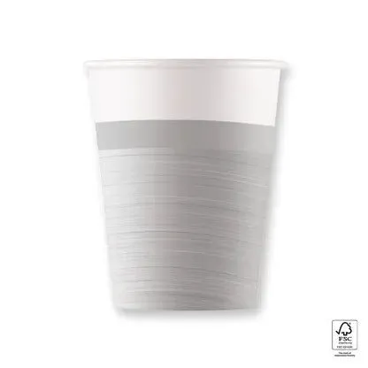 Végkiárusítás Ezüst Next Generation Silver papír pohár 8 db-os 200 ml FSC