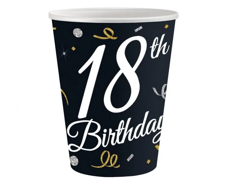 Legnépszerűbb Happy Birthday 18 B&C papír pohár 6 db-os 200 ml