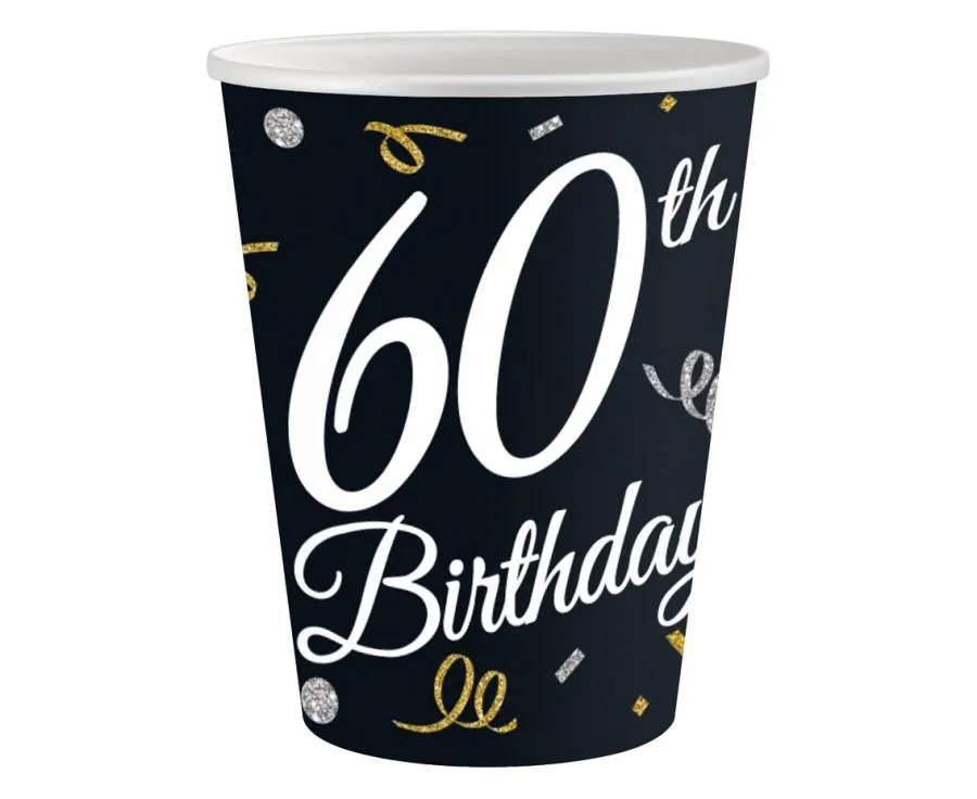 Kiárusítás Happy Birthday 60 B&C papír pohár 6 db-os 200 ml