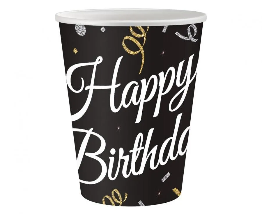 Happy Birthday B&C papír pohár 6 db-os 250 ml Expressz szállítás