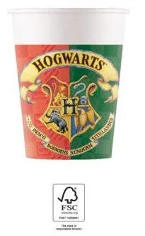 Harry Potter Hogwarts Houses papír pohár 8 db-os 200 ml FSC Korlátozott ajánlat
