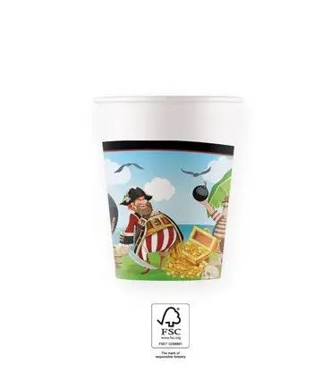 Kalóz Island papír pohár 8 db-os 200 ml FSC Biztonságos fizetés