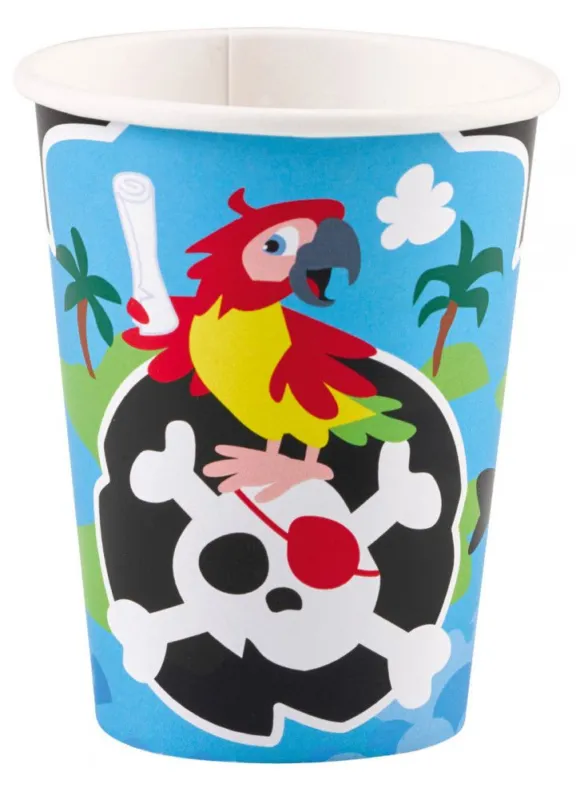 Újdonság Kalóz Privateer papír pohár 8 db-os 250 ml