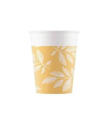 Gyors kiszállítás Levél Orange Leaves papír pohár 8 db-os 200 ml