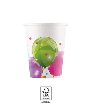 Legjobb ár Lufis Sparkling papír pohár 8 db-os 200 ml FSC