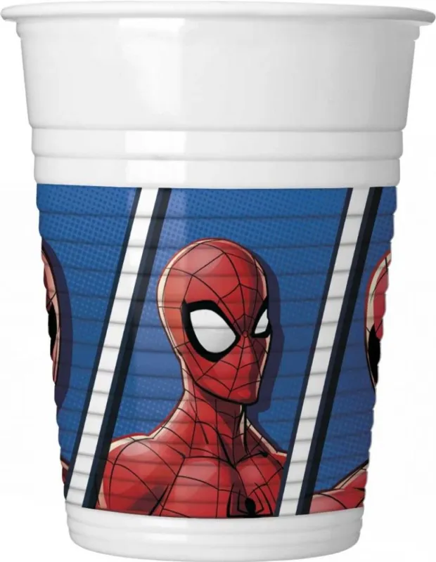 Pókember Crime Fighter műanyag pohár 8 db-os 200 ml Rendeld meg most