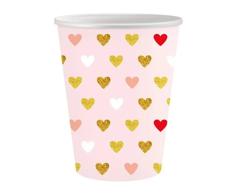 Szerelem XOXO Pink papír pohár 6 db-os 250 ml Legjobb ár