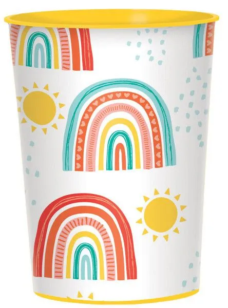 Szivárvány Retro papír pohár 8 db-os 250 ml Csak ma
