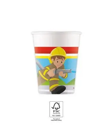 Rendeld meg most Tűzoltó Rescue papír pohár 8 db-os 200 ml FSC