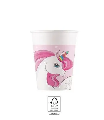Unikornis Rainbow Colors papír pohár 8 db-os 200 ml FSC Outlet