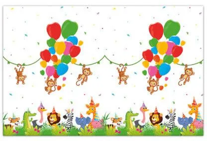 Vedd meg most Dzsungel Balloons műanyag asztalterítő 120x180 cm