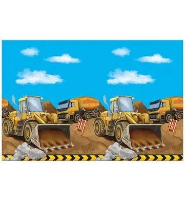 Építkezés Grabber műanyag asztalterítő 120x180 cm Expressz szállítás