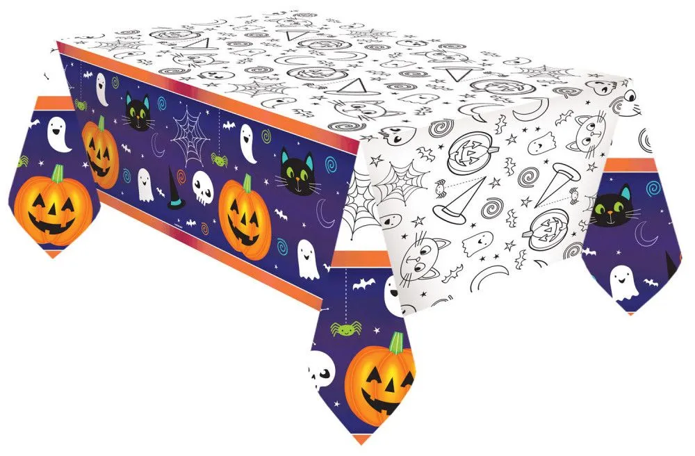 Kedvezmény Halloween Friends papír asztalterítő 120x180 cm