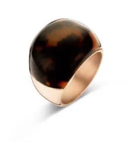 Victoria Rose gold színű barna mintás gyűrű Árengedmény