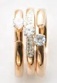 Victoria Rose gold színű fehér köves 3-as gyűrű szett Korlátozott ajánlat