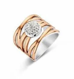 Árcsökkenés Victoria Rose gold színű fehér köves gyűrű