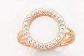 Victoria Rose gold színű fehér köves gyűrű Kedvezményes ár