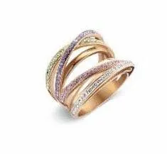 Victoria Rose gold színű színes köves gyűrű Szezonális akció
