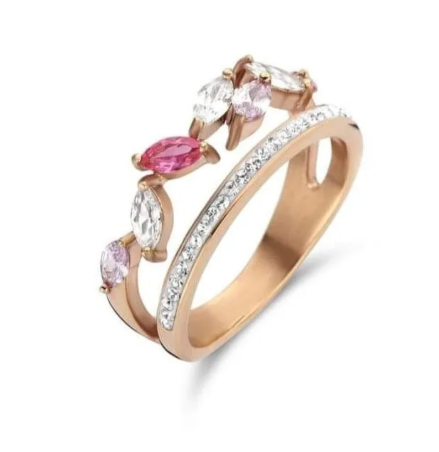 Victoria Rose gold színű színes köves gyűrű Kihagyhatatlan ajánlat