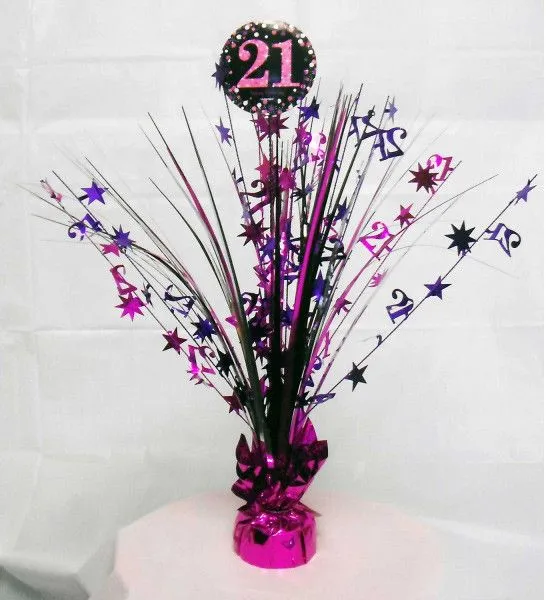 Expressz kézbesítés Happy Birthday Pink 21 asztaldísz 45,7 cm