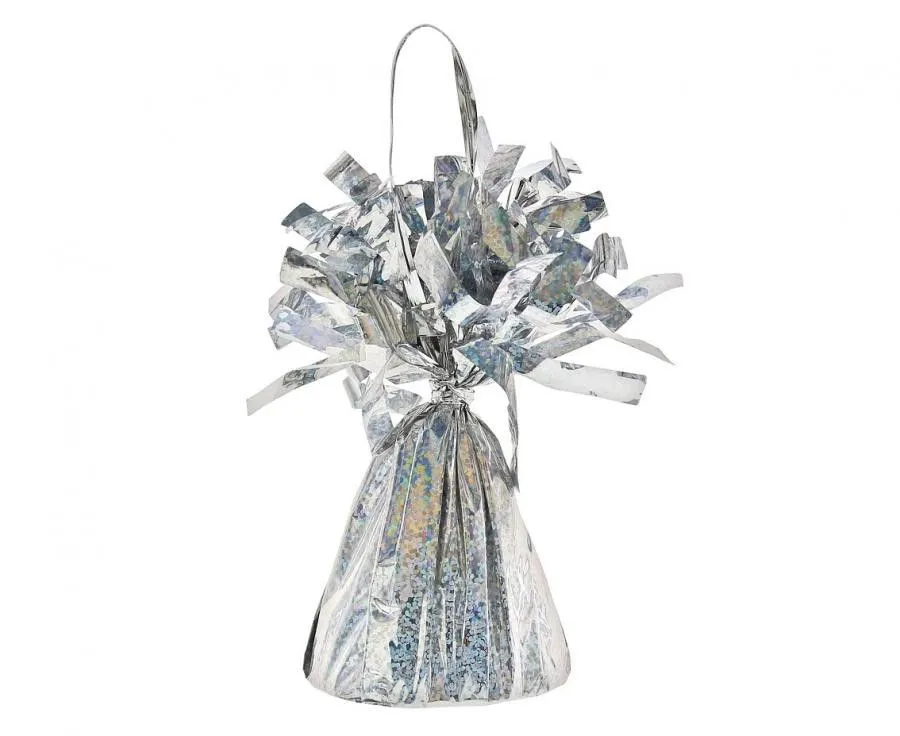 Outlet Holographic Silver, Ezüst léggömb, lufi súly