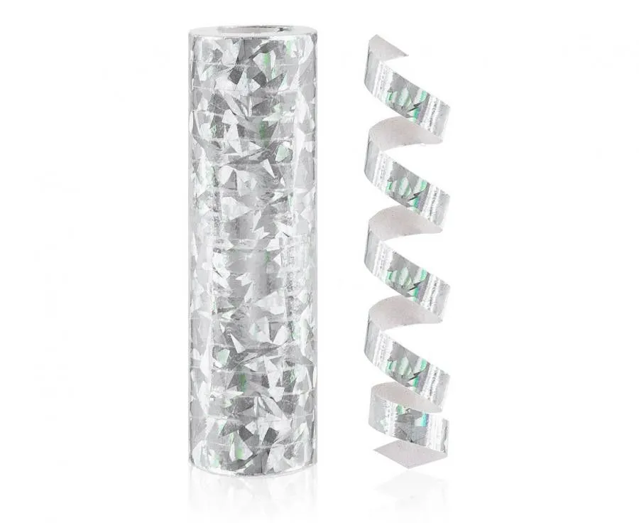 Holographic Silver, Ezüst szerpentin 4 m Gyors szállítás