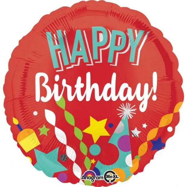 Happy Birthday fólia lufi 43 cm Legnépszerűbb