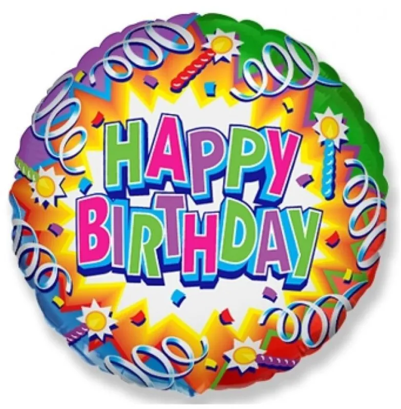 Legnépszerűbb Happy Birthday Streamers fólia lufi 46 cm (WP)