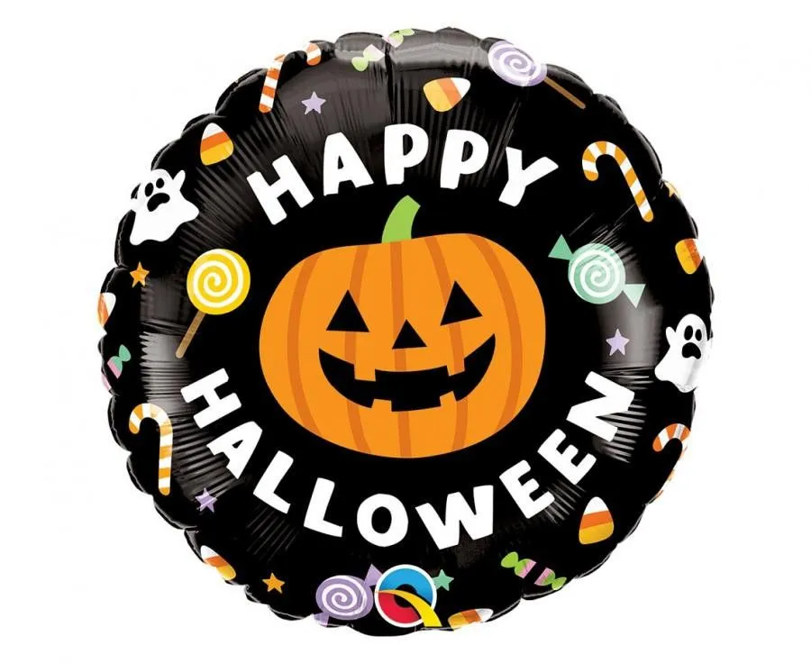 Happy Halloween Candies fólia lufi 46 cm Szezonális akció