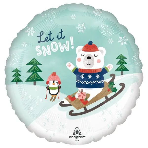 Ne maradj le Karácsonyi Let it Snow fólia lufi 43 cm