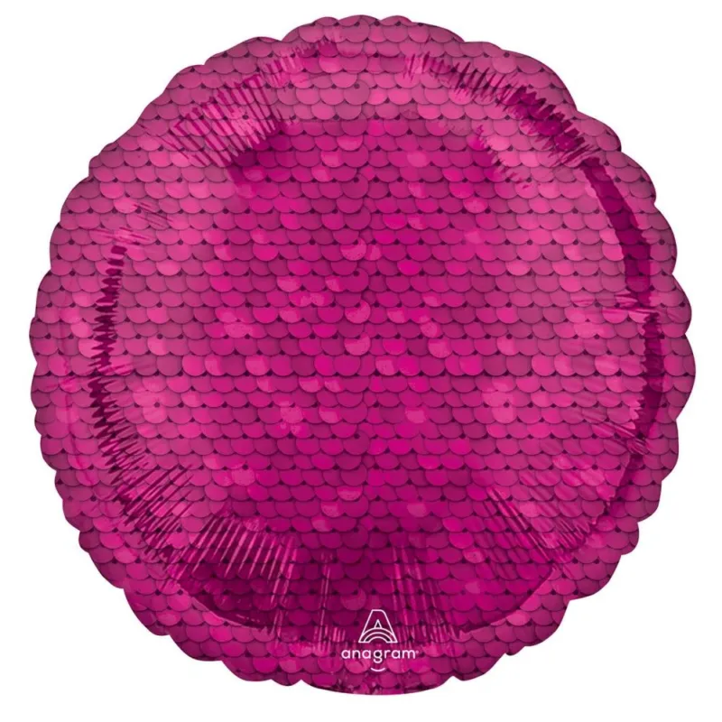 Korlátozott ajánlat Rózsaszín flitter mintás fólia lufi 43 cm