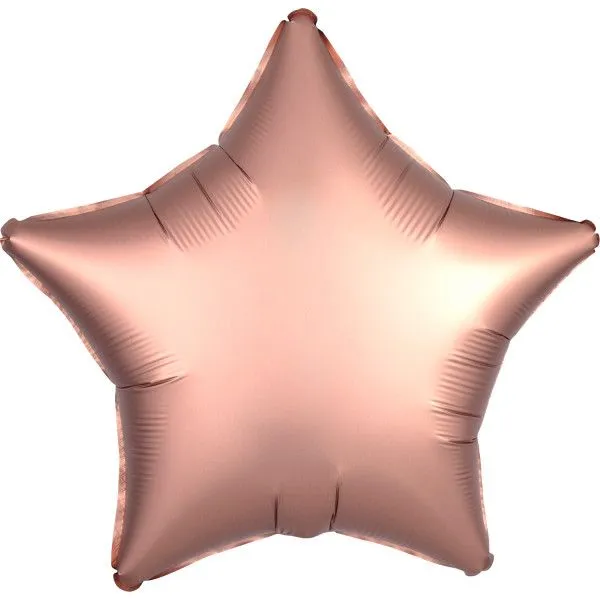 Nézd meg most Silk Rose Copper csillag fólia lufi 48 cm