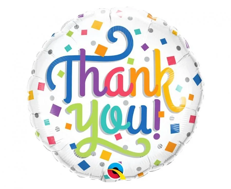 Kiárusítás Thank You Confetti fólia lufi 46 cm