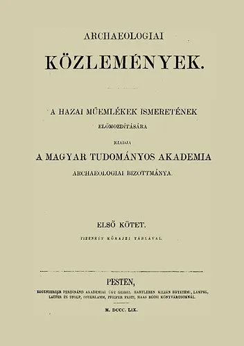 Archaeologiai Közlemények I. Azonnal elérhető