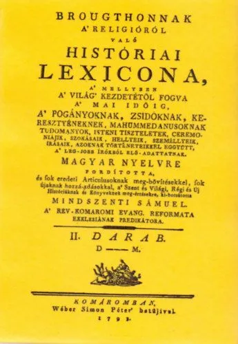 Brougthonnak a religióról való históriai lexicona II. - (D-M.) Újdonság