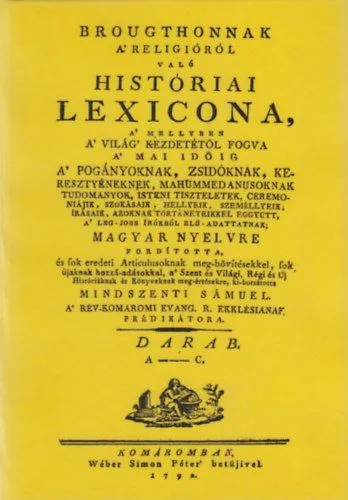 Végkiárusítás Brougthonnak a religióról való históriai lexicona I. - (A-C.)