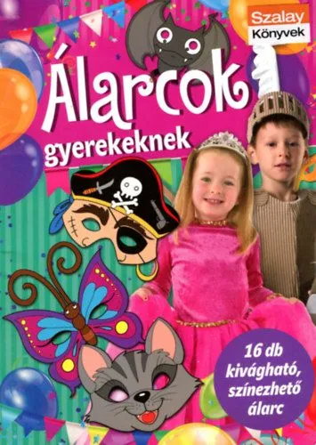 Vedd meg online Álarcok gyerekeknek - 16 db kivágható, színezhető álarc