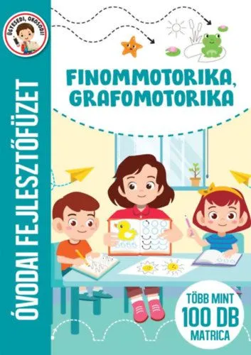 Prémium Finommotorika, grafomotorika - Óvodai fejlesztőfüzet - Több mint 100 db matrica
