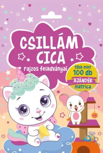 Kiárusítás Csillám cica - rajzos feladványai - Több mint 100 db ajándék matrica