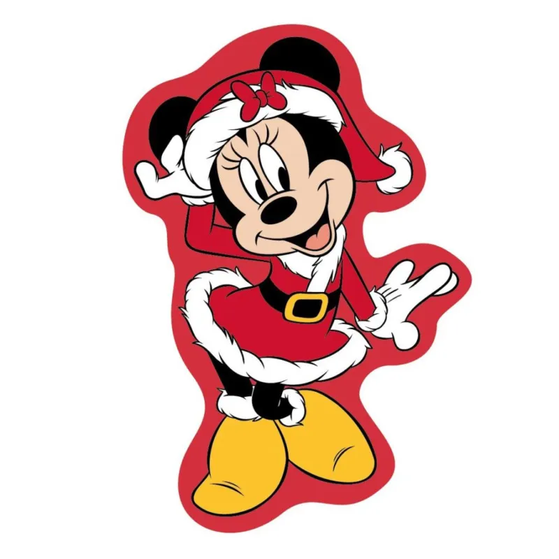 Szuper akció Disney Minnie Jolly karácsonyi 3D formapárna, díszpárna 35 cm Velúr