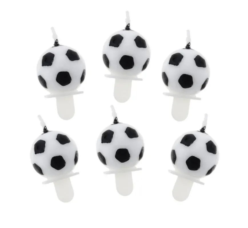 Kiárusítás Focis Soccer Ball tortagyertya szett 6 db-os