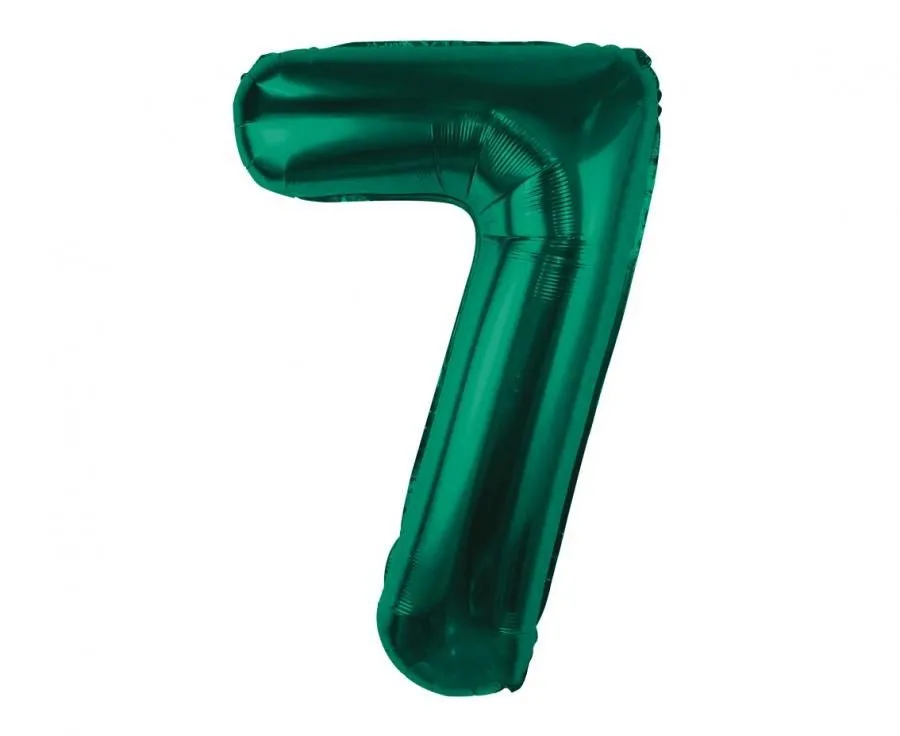 Zöld B&C Bottle Green 7-es szám fólia lufi 85 cm Gyors kiszállítás
